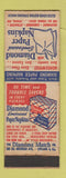 Matchbook Cover - Diamond Paper Napkins Chicago IL