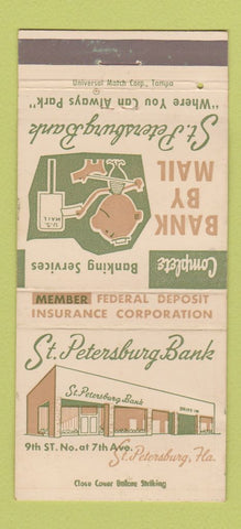 Matchbook Cover - St Petersburg Bank FL 30 Strike