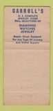 Matchbook Cover - Carroll's Jewelry Coral Gables FL 30 Strike