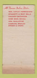 Matchbook Cover Santa Lucia Italian Restaurant Huntington Park CA WEAR 30 Strike