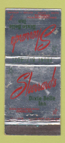 Matchbook Cover - Sherrard's Dixie Belle Inn Kendall FL WORN 30 Stick