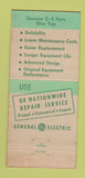Matchbook Cover - GE General Electric Locomotive Auto Parts 30 Stick
