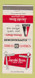 Matchbook Cover - Jacobi Men's Clothes Timely Kuppenheimer Buffalo NY 30 Strike