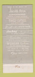 Matchbook Cover - Jacobi Men's Clothes Timely Kuppenheimer Buffalo NY 30 Strike
