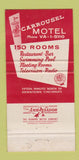Matchbook Cover - Carrousel Motel Cincinnati OH 30 Strike