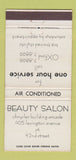 Matchbook Cover - Beauty Salon New York City 30 Strike