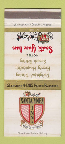 Matchbook Cover - Santa Ynez Inn Pacific Palisades CA WEAR 30 Strike