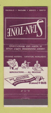Matchbook Cover - Stan Tone Engineering Supply PA 30 Strike