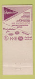 Matchbook Cover - Stan Tone Engineering Supply PA 30 Strike