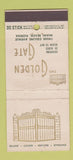 Matchbook Cover - Golden Gate Miami Beach FL 30 Stick