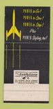 Matchbook Cover - Oldsmobile Rocket Bill Luse Monticello IN 30 Strike
