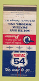 Matchbook Cover - 1954 Pontiac South Bay Patchogue NY WORN 30 Strike
