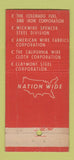 Matchbook Cover - CF&I Steel WORN 30 Stick