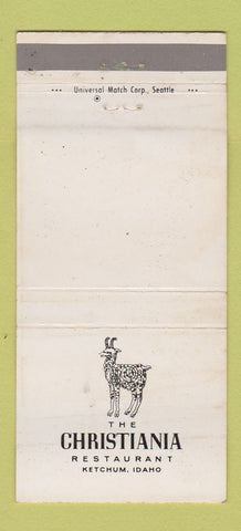 Matchbook Cover - Christiania Restaurant Ketchum ID WEAR 30 Strike