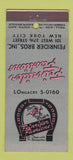 Matchbook Cover - Feinrider Fashions New York City 21 Strike Feature