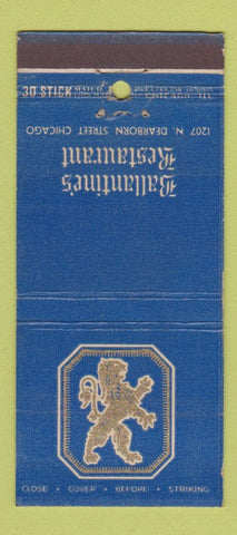 Matchbook Cover - Ballantine's Restaurant Chicago IL 30 Stick