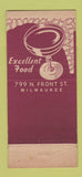 Matchbook Cover - Milan's Tunnell Inn Milwaukee WI 21 Strike Feature