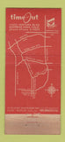 Matchbook Cover - Time Out Sherman Oaks CA Restaurant WORN 21 Strike Feature