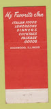 Matchbook Cover - My Favorite Inn Highwood IL WEAR  30 Stick