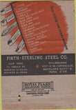 Matchbook Cover - Firthite Tools Steel New York Philadelphia PA 40 Strike