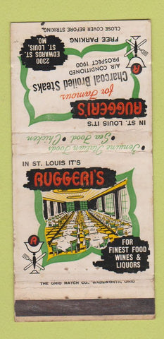 Matchbook Cover - Ruggeri's Steaks St Louis MO WEAR 30 Strike