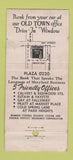 Matchbook Cover - Maryland Trust Company Baltimore MD 30 Stick