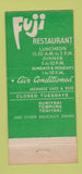 Matchbook Cover - Fuji Japanese Restaurant New York City 30 Stick