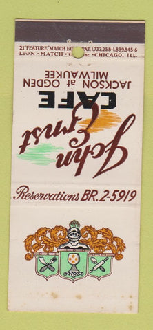 Matchbook Cover - John Ernst Cafe Milwaukee WI 21 Strike Feature