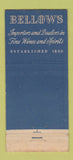 Matchbook Cover - Bellows Wines Spirits liquor New York cIty 30 Stick