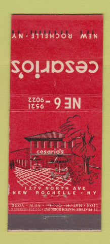 Matchbook Cover - Cesario's New Rochelle NY 21 Strike Feature