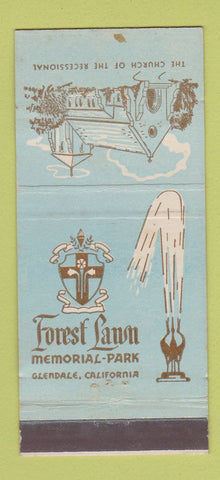 Matchbook Cover - Forest Lawn Memorial Park Glendale CA 30 Stick