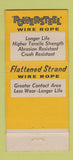 Matchbook Cover - Yellow Strand Wire Rope Coquille Gold Beach OR 30 Strike