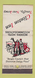 Matchbook Cover - Clinton Inn Tenafly NJ 21 Strike Feature