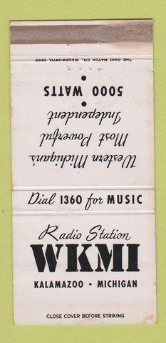 Matchbook Cover - WKMI Radio Kalamazoo MI WORN 30 Strike