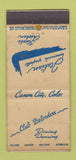 Matchbook Cover - Club Belvedere Canon City Colorado WEAR 30 Stick