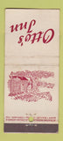 Matchbook Cover - Otto's Inn Watertown WI 21 Strike Feature