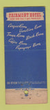 Matchbook Cover - Merry Go Round Fairmont Hotel San Francisco CA WEAR 30 Stick