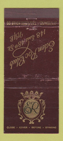 Matchbook Cover - Eden Roc Club New York City  30 Stick