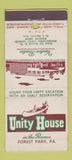 Matchbook Cover - Unity House Forest Park PA 21 Strike Feature