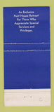 Matchbook Cover - Pediconne's Gold Diamond Key Club Lyons IL Route 66 30 Strike
