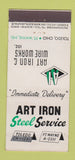 Matchbook Cover - Art Iron Steel  Toledo OH Fort Wayne IN 21 Strike Feature