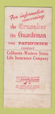 Matchbook Cover California Western States Insurance Sacramento cA WORN 30 Strike