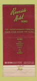 Matchbook Cover - Riverside Hotel Reno NV 30 Stick