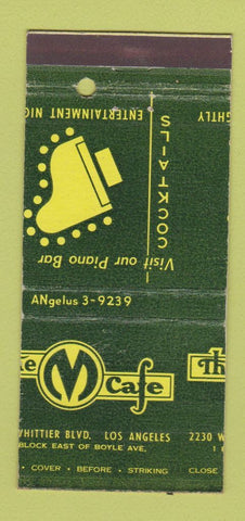 Matchbook Cover - M Cafe Los Angeles CA MISCUT 30 Stick