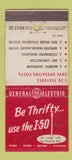 Matchbook Cover - General Electric I-50 Meter WEAR 30 Stick