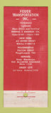 Matchbook Cover - Feuer Trucking Yonkers NY 30 Stick