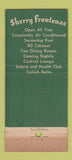 Matchbook Cover - Sherry Frontenac Miami Beach FL WORN 30 Stick