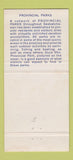 Matchbook Cover - Saskatchewan Tourism Regina SK Provincial Parks 30 Strike