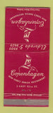 Matchbook Cover - Copenhagen Danish Restaurant New York City 30 Strike