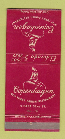 Matchbook Cover - Copenhagen Danish Restaurant New York City 30 Strike